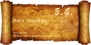 Bari Gusztáv névjegykártya