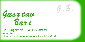 gusztav bari business card
